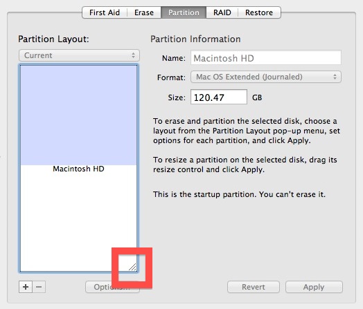 Creating a Separate Data Partition During Installation OS X 10.5 and later