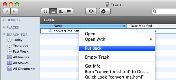 put back option macbook pro trash