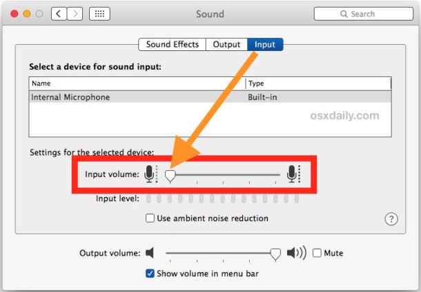 Microphone Settings On Mac