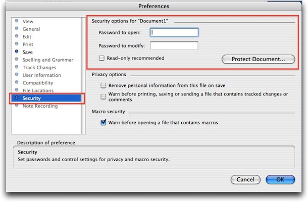 How to encrypt documents in Word?