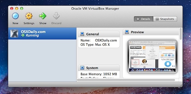virtualbox mac os x 10.5.8