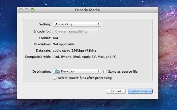 audio transcoder mac
