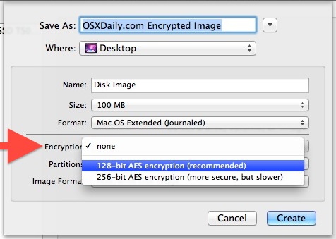 Disk Image encryption