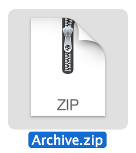 macos zip without compression