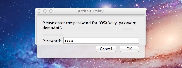 mac open zip with password