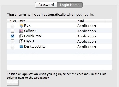 Removing things from Login Items helps boot quicker
