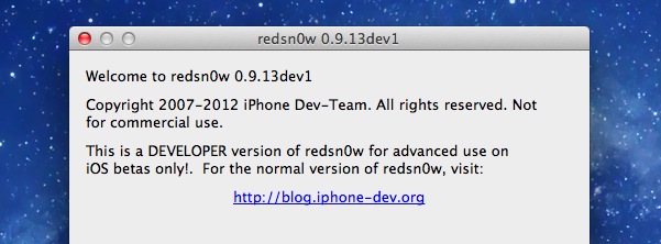 Redsn0w jailbreak for iOS 6 beta