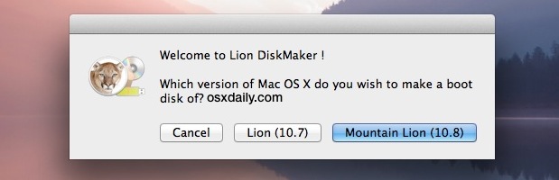 Mountain Lion disk maker tool