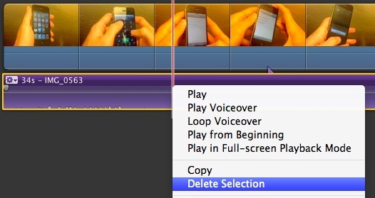 Delete Audio from a Video on the Mac using iMovie