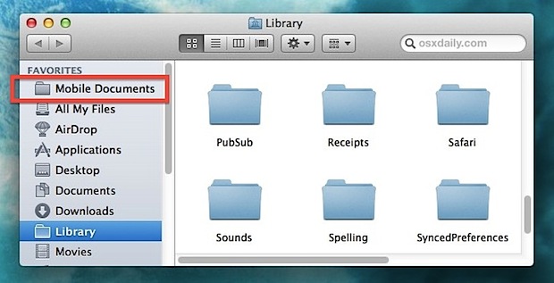 Access iCloud files from the Mac Finder