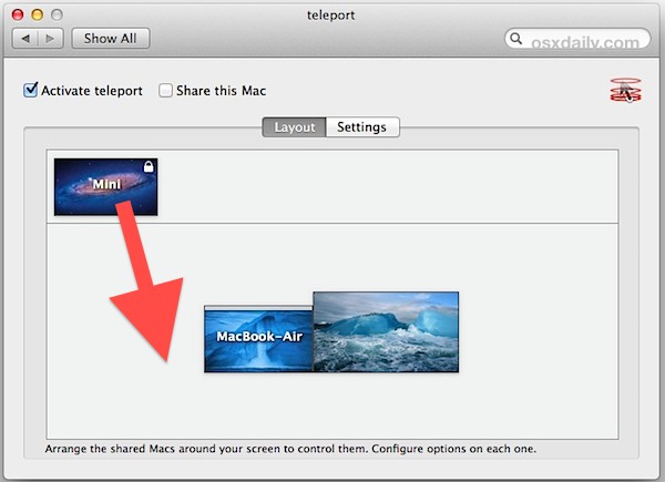 Set up Teleport in Mac OS X for easy keyboard sharing