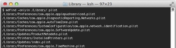 Search for files from the command line