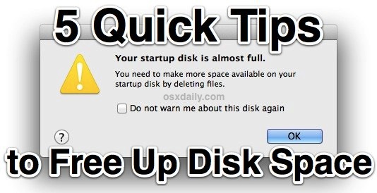 5 Tips to Free Up Disk Space in Mac OS X