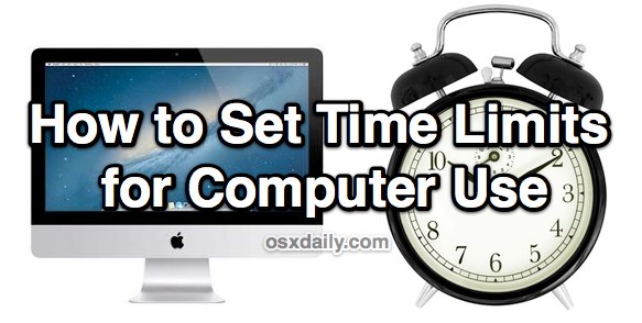 Set time limits for computer use in Mac OS X