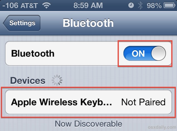 Sync a bluetooth keyboard to an iPhone