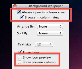 Turn off the Finder Column preview panel