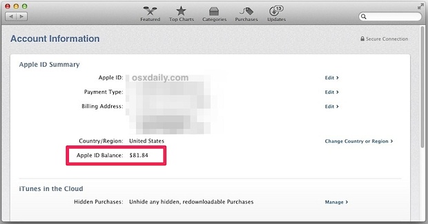 How to Check an iTunes / App Store Account Balance Quickly