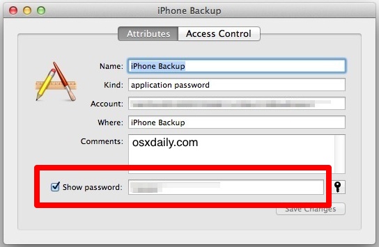 enter password for iphone backup