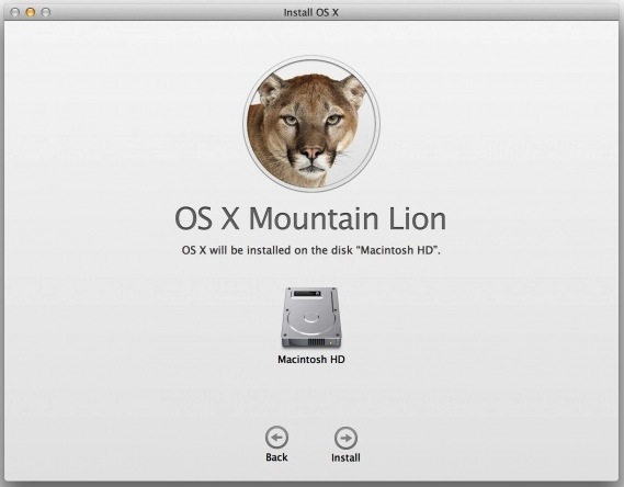 OS X Installer screen