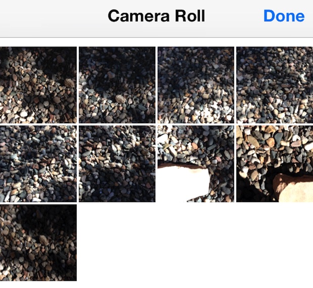 Burst photos grouped together in Camera Roll