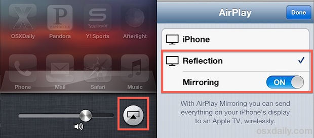Using AirPlay to export video of an iOS Screen to a computer for recording screencasts