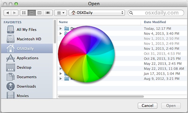 Slow Open and Save dialog box in Mac OS X