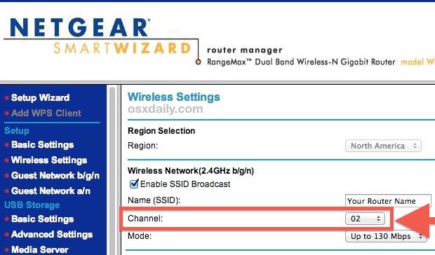 Changing Wi-Fi broadcast channel to the best option
