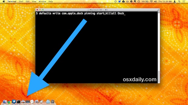 The Dock pinned to the bottom corner of the screen in Mac OS X 