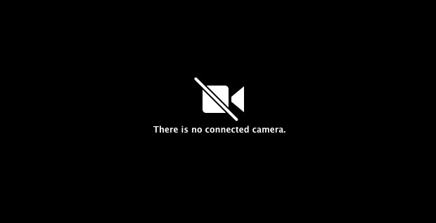 "There is no connected Camera" error message on the Mac