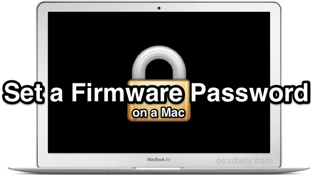 Set a firmware password on a Mac