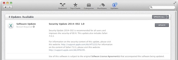 photo of Security Update 2014-002 1.0 for OS X Released for Mac image