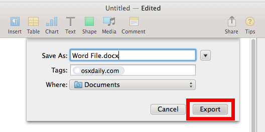 convert pages to word