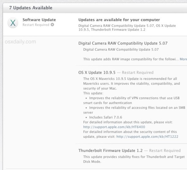 photo of OS X 10.9.5 Update Released for Mac image