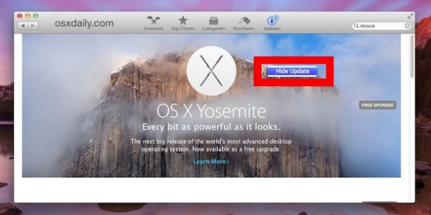 photo of Don’t Want to Update your Mac to OS X Yosemite? Hide the Update from the App Store image