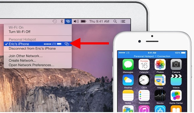 photo of How to Use Instant Wi-Fi Hotspot in OS X Yosemite with an iPhone image
