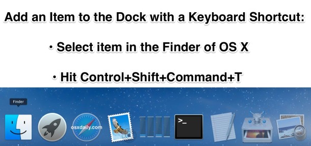 photo of Instantly Add Item to the Mac Dock with a Keyboard Shortcut image