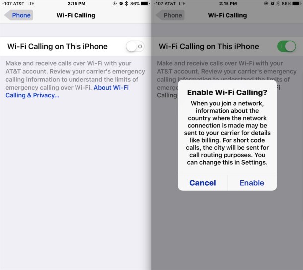 How to enable Wi-Fi calling on iPhone