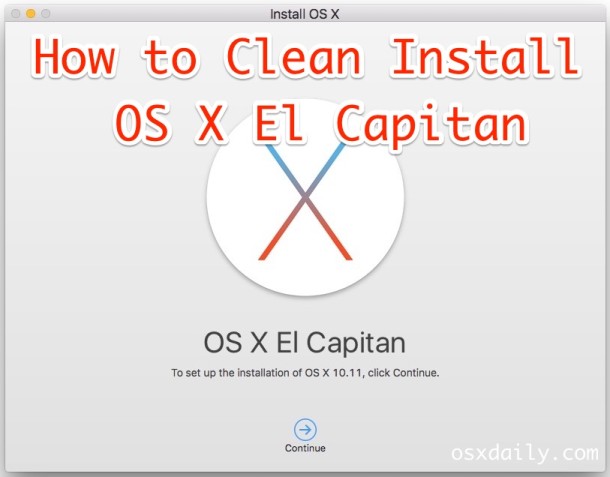 Clean install el capitan from usb