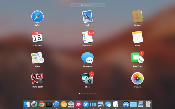 Modificare il numero di Launchpad icona di rete in Mac OS X