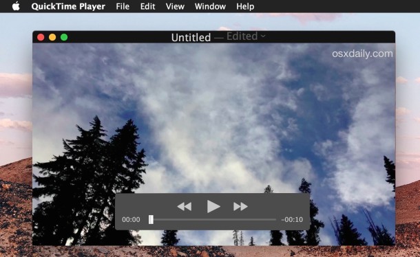 Loop video playback in QuickTime for Mac