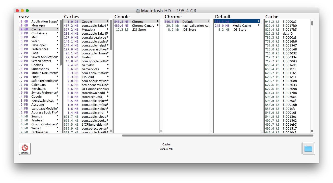 OmniDiskSweeper helps analyze and track down large files on a Mac 