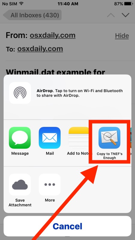 Open Winmail.dat Attachments Files on iPhone & iPad with ...