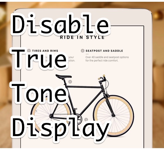 How to Disable True Tone Display on iPad Pro