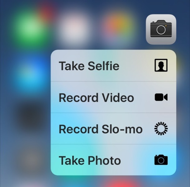 3D Touch camera