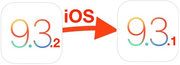 Downgrade iOS 9.3.2 to iOS 9.3.1