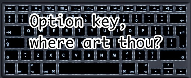 Where is Option / ALT key on Apple keyboards