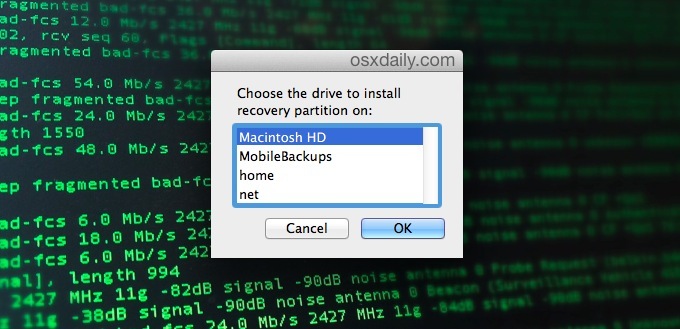 how to check for bad hd from mac osx recovery
