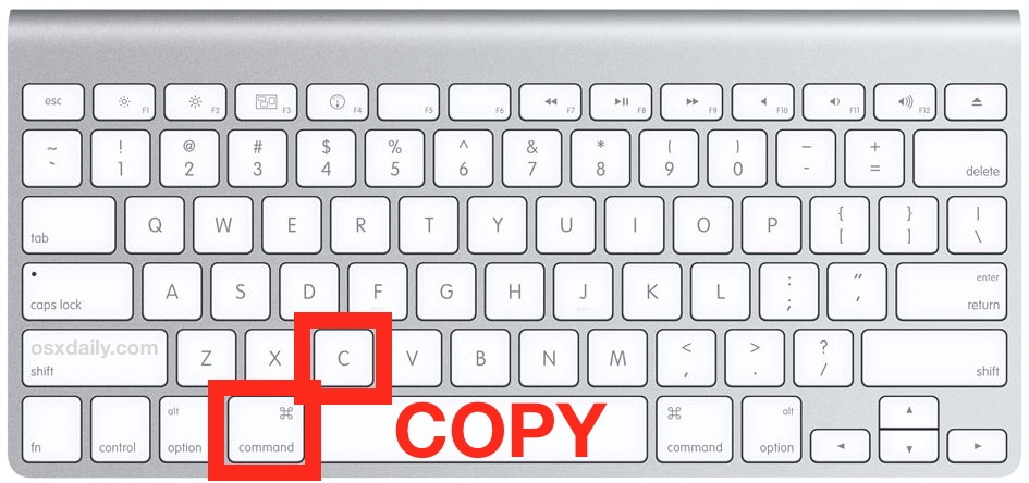 copy paste on mac