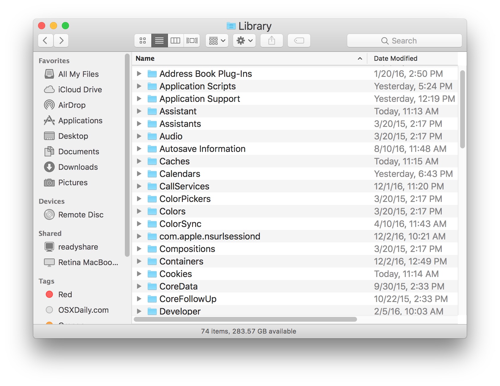 Library Folder Not Hidden In Mac Mojave