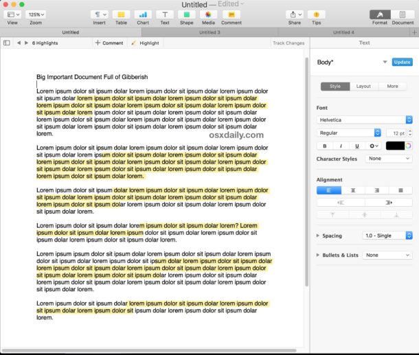 Mac Shortcut For Highlighting In Word